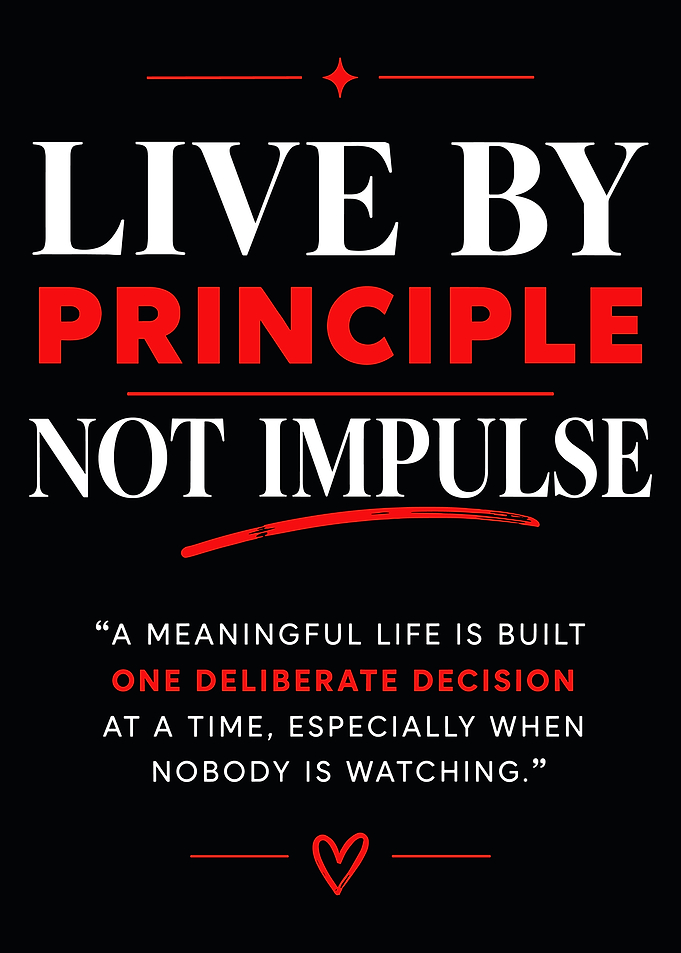 Live By Principle Not Impulse Quote
