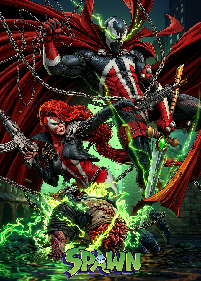 Spawn and She-Spawn Comic Art