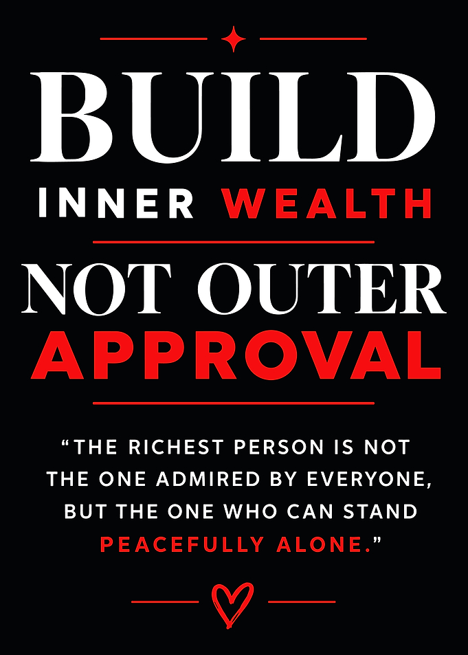 Build Inner Wealth Inspirational Quote Poster
