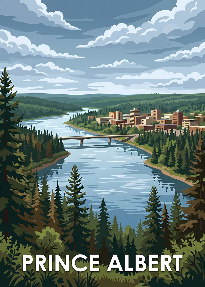 Prince Albert Saskatchewan Travel Poster