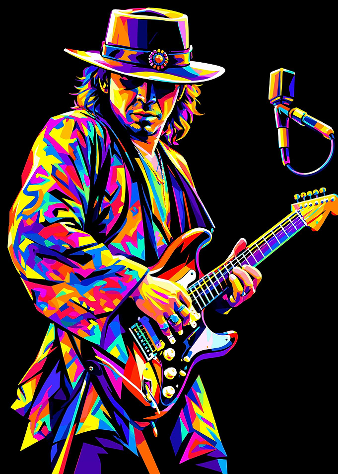 Stevie Ray Vaughan Pop Art Portrait