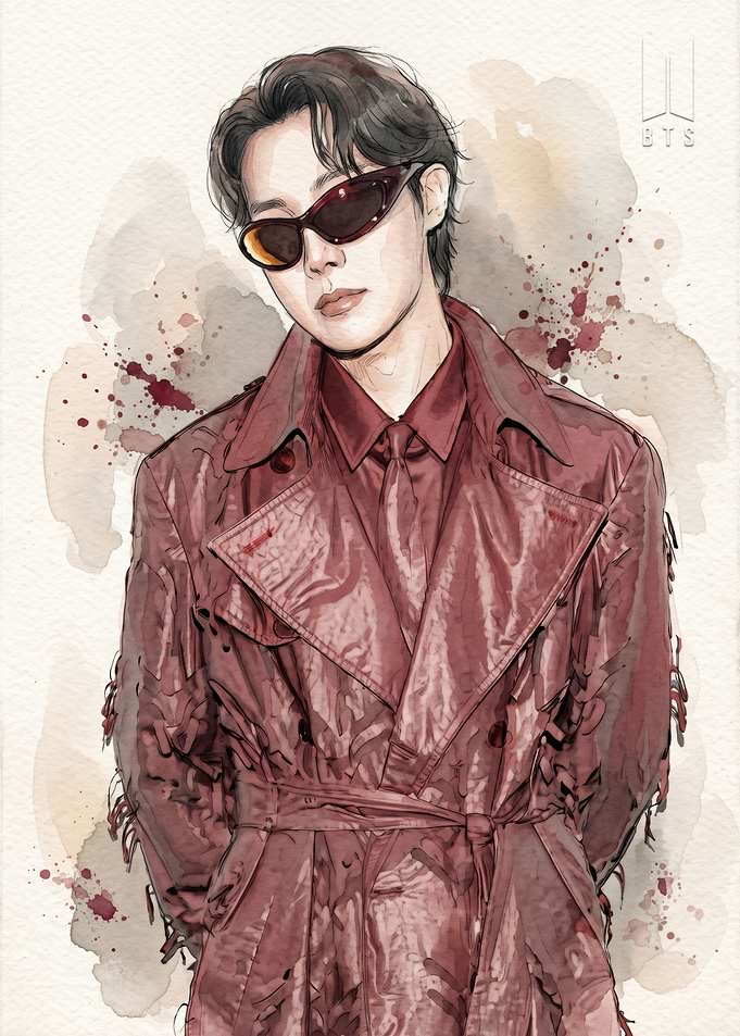 Watercolor Portrait of J-Hope