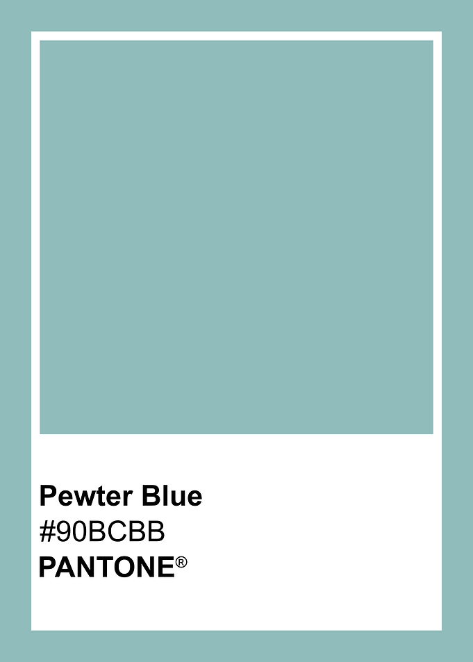 Pantone Pewter Blue Color Swatch