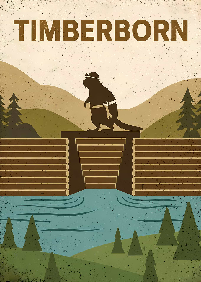Timberborn Game Beaver Poster