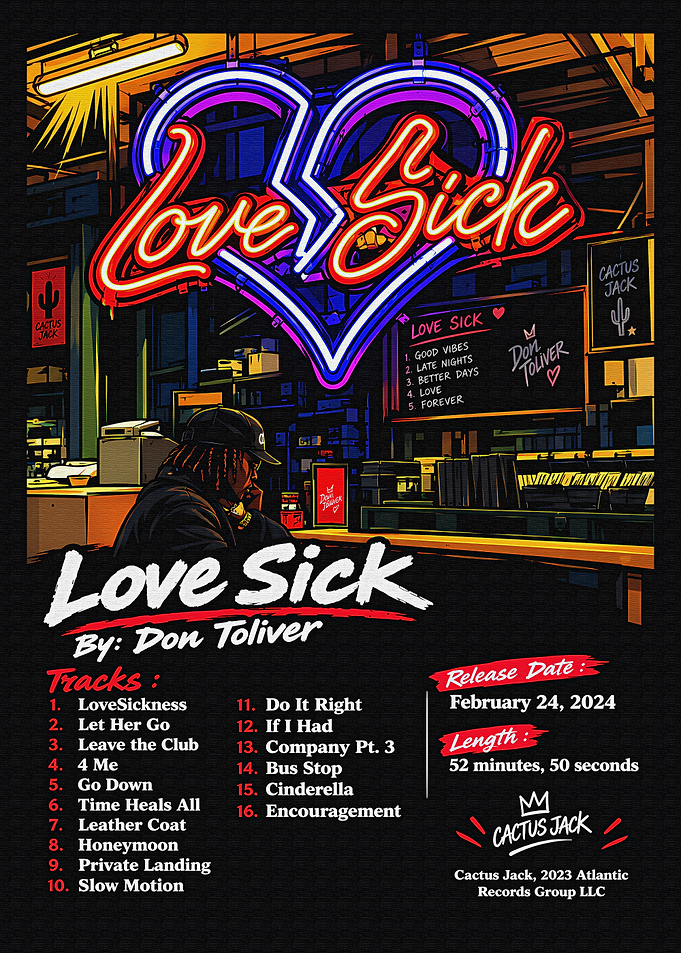 Don Toliver Love Sick Album Poster