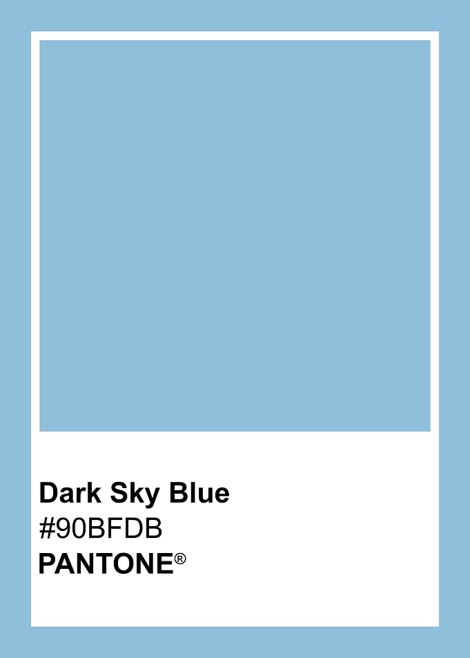 Pantone Dark Sky Blue Color Swatch