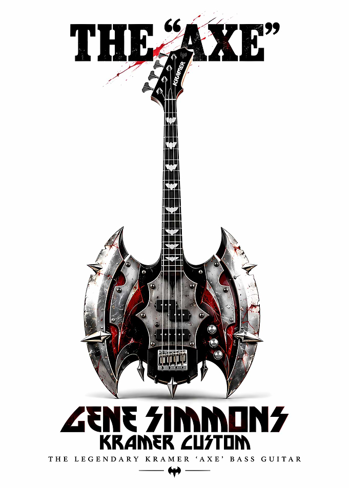 Gene Simmons Kramer Axe Bass Guitar