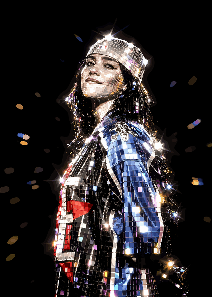 Billie eilish Disco Ball Mirror Mosaic Portrait