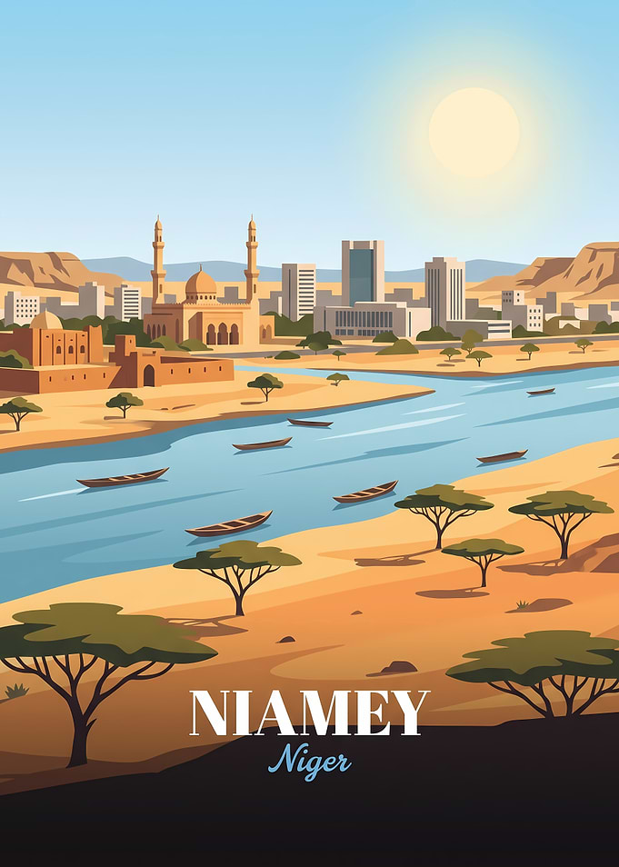 Niamey Niger Travel Poster