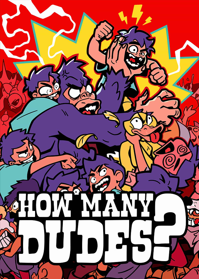 How Many Dudes? Comic Poster