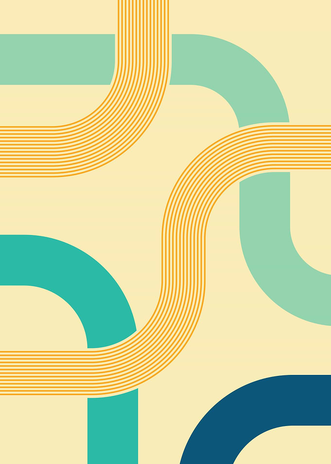 Abstract Minimalist Geometric Line Art