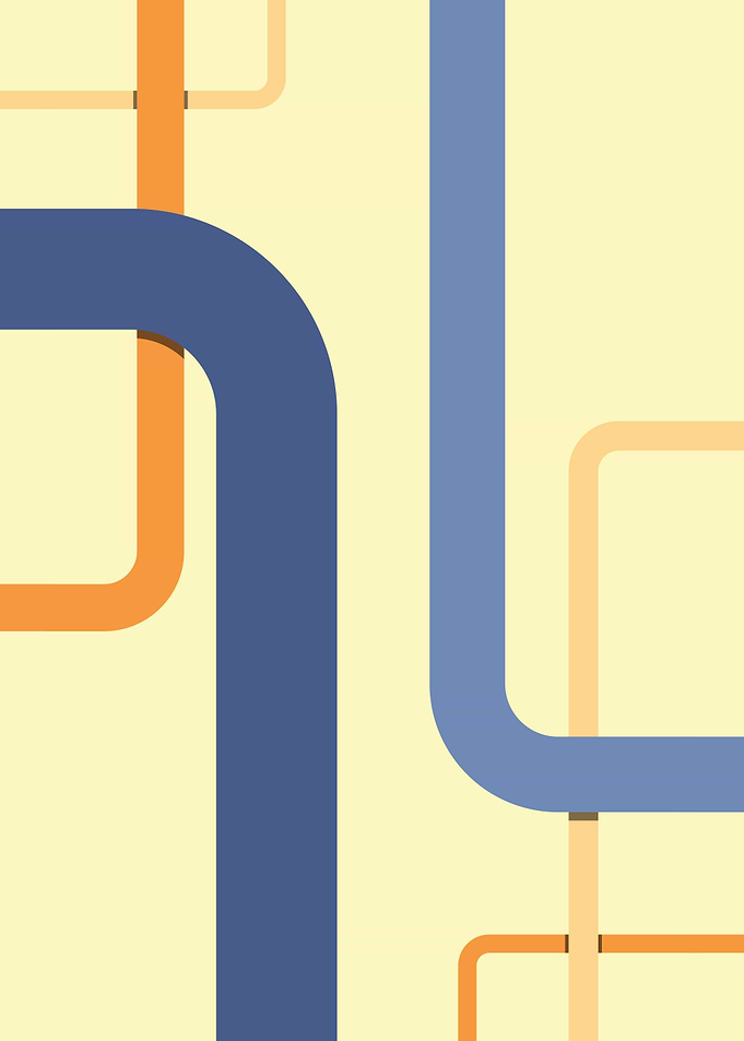 Minimalist Abstract Geometric Pipe Design