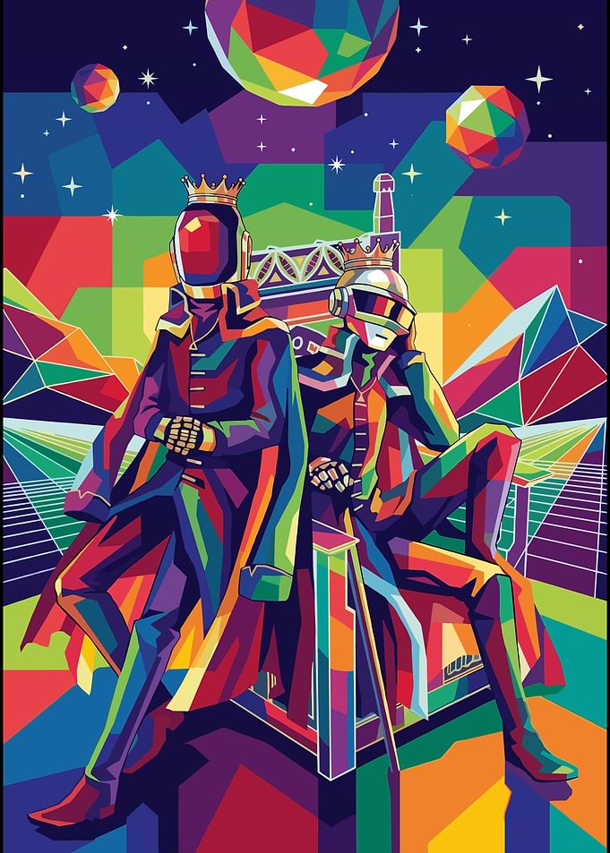 Daft Punk Pop Art Illustration