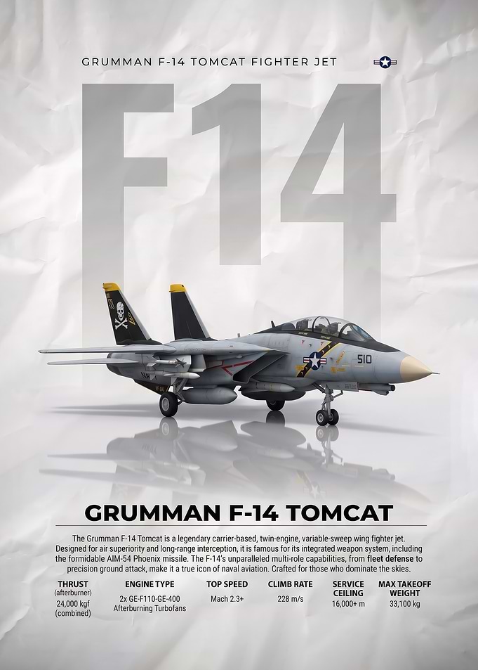 background minimalist f14 Tomcat Fighter Jet Poster
