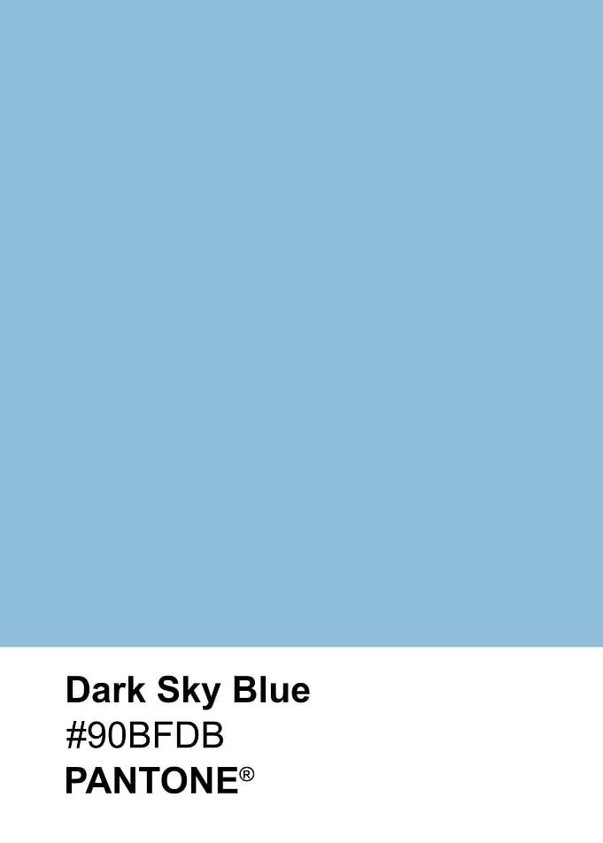 Dark Sky Blue Pantone Color Swatch