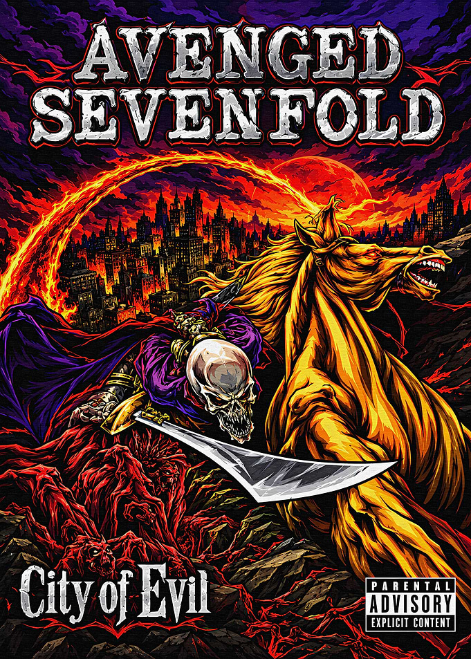 Avenged Sevenfold City of Evil Album Art