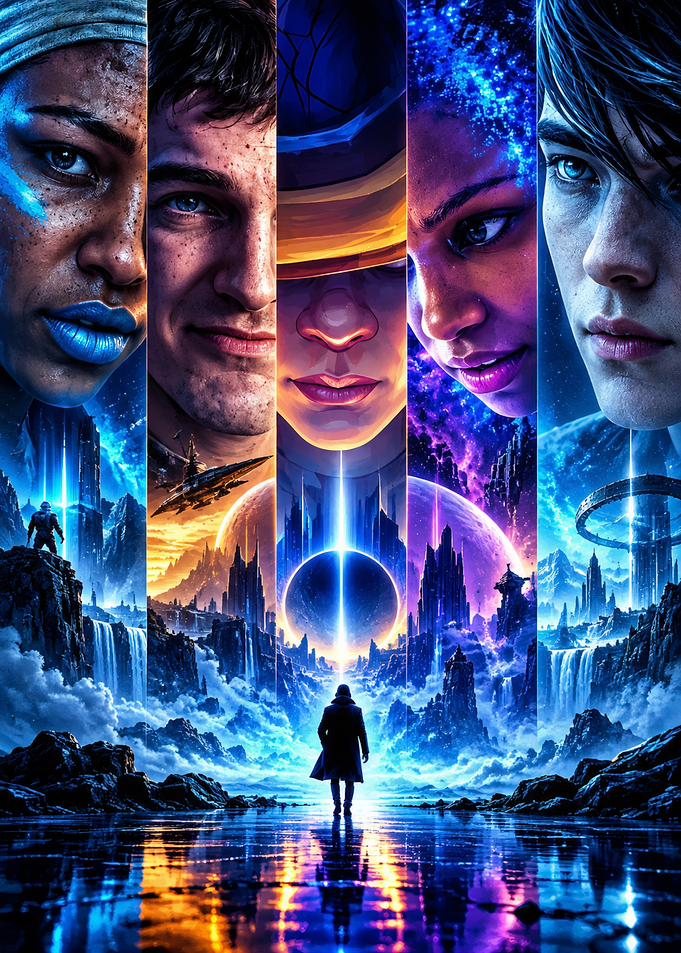 Sci-Fi Epic Character Ensemble Poster