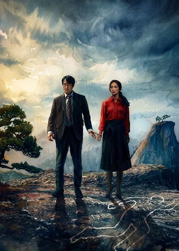 Detective Romance Mystery Watercolo