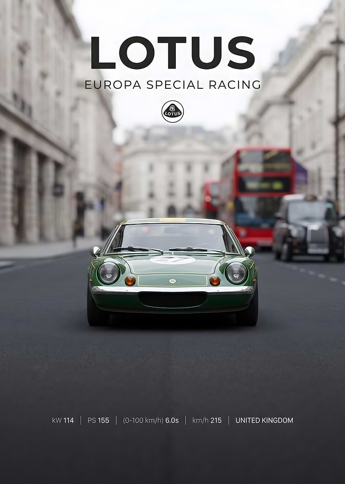 Lotus Europa Special Racing Poster