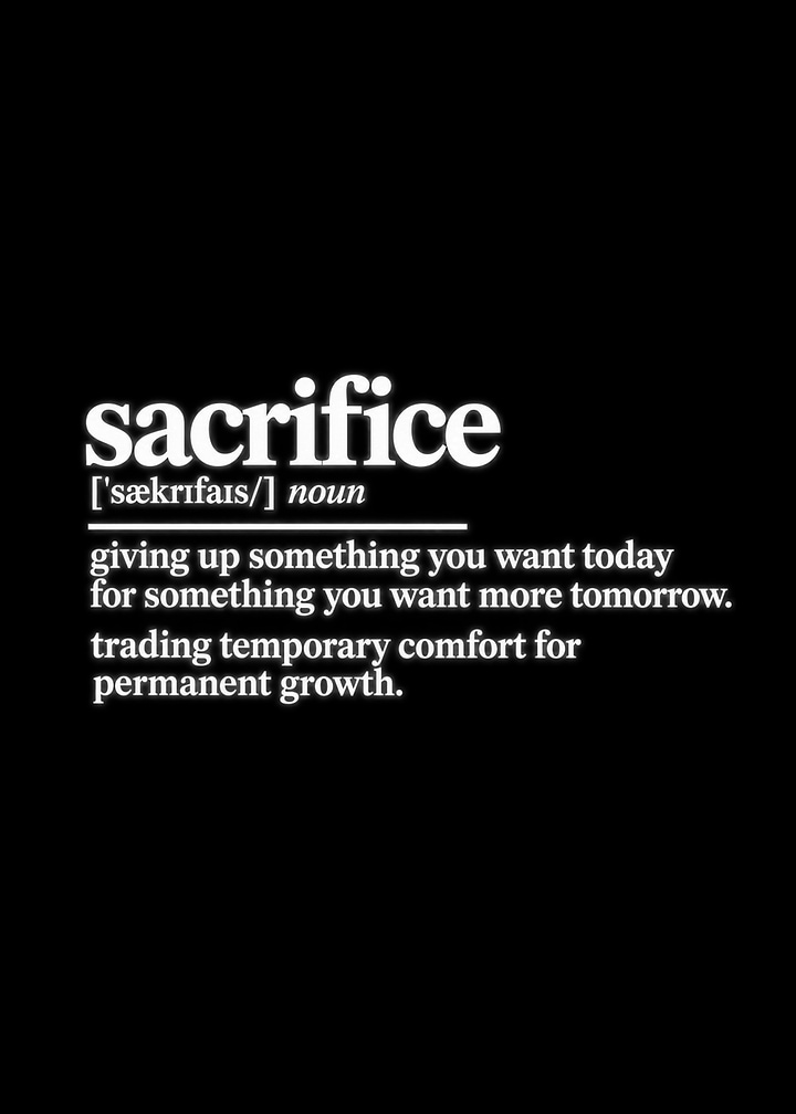 Sacrifice Definition Inspirational Poster