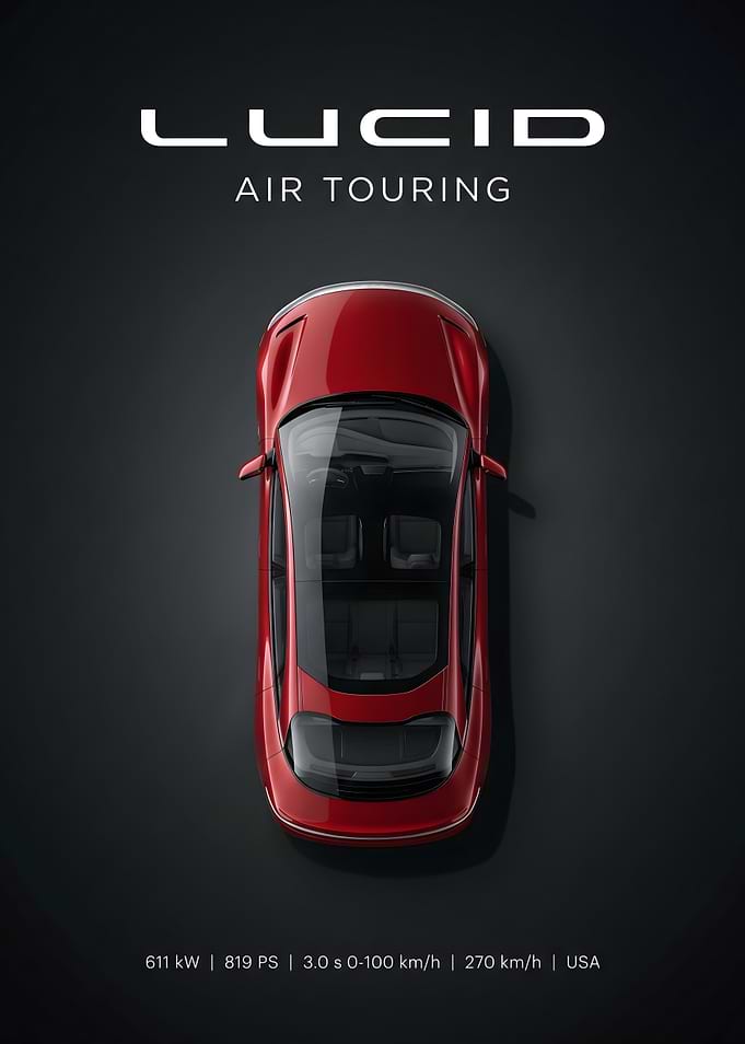 Lucid Air Touring Top View