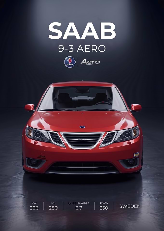 Saab 9-3 Aero Promotional Poster