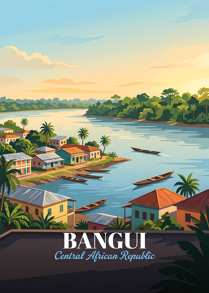 Bangui Central African Republic Travel Poster