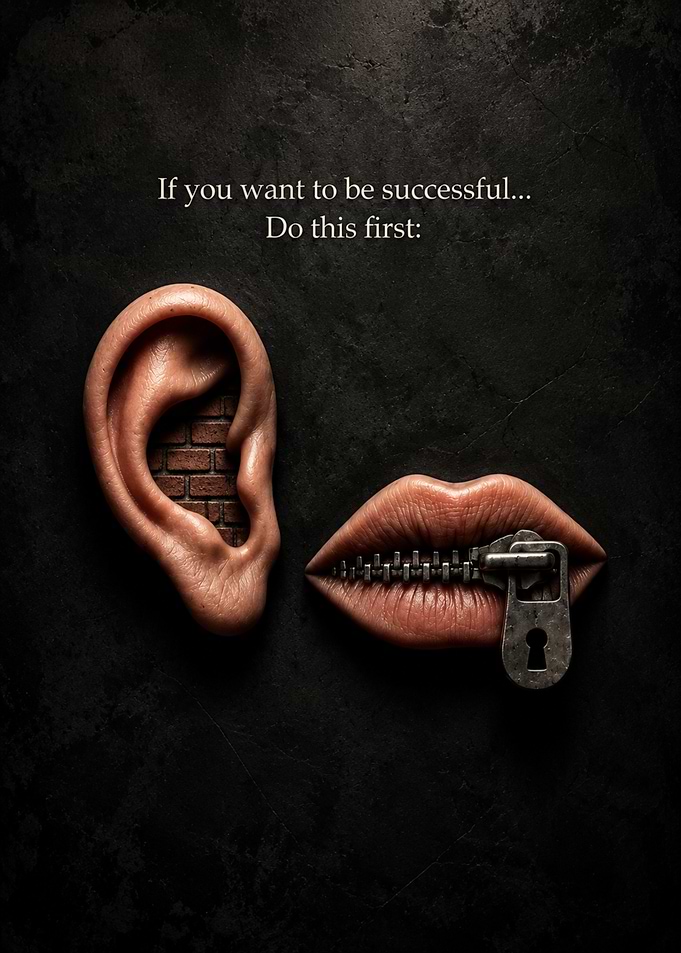 Listen More Speak Less Inspirational Poster