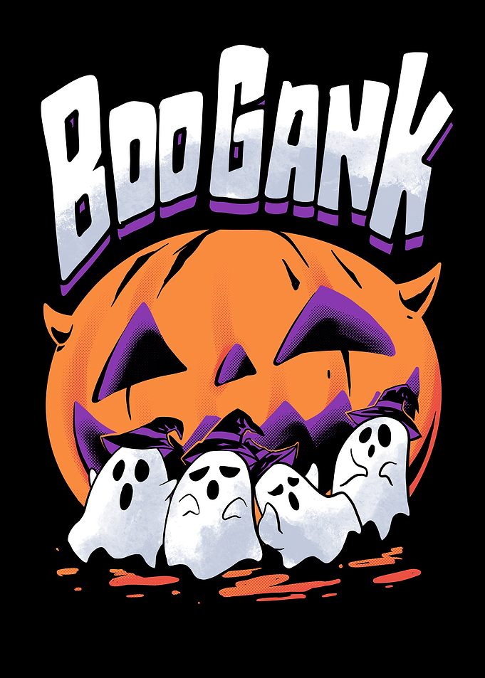 Boo Gank Halloween Ghost Pumpkin Art