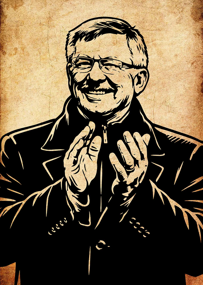 Sir Alex Ferguson Portrait Illustration