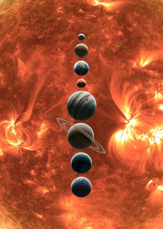 Solar System Planets Aligned