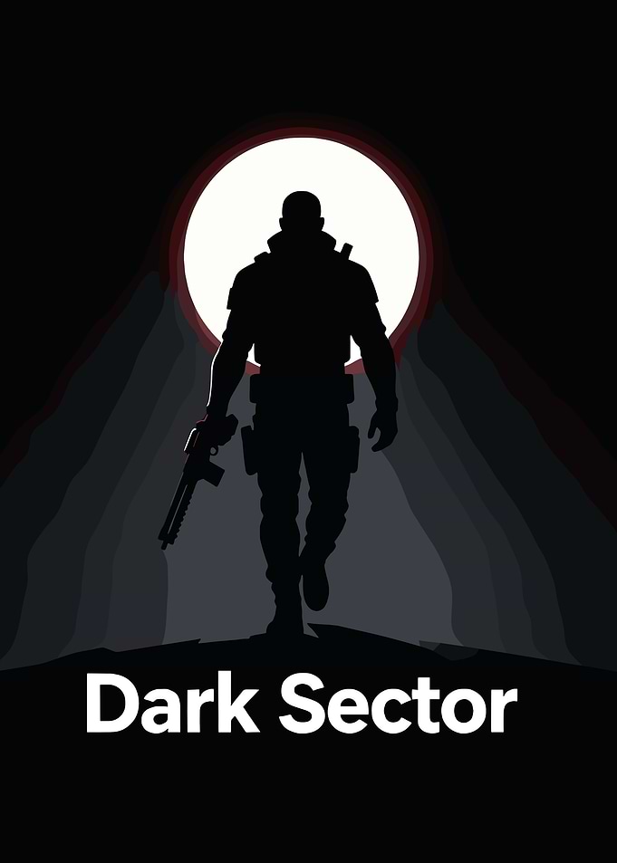 Dark Sector Minimalist Game Poster