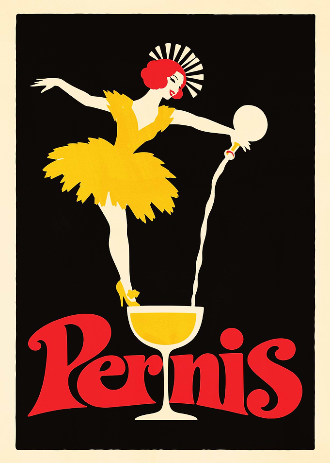 Vintage Pernis Champagne Poster