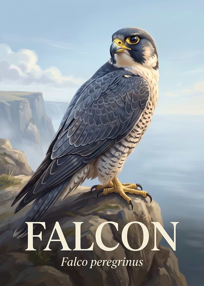 Peregrine Falcon Nature Poster