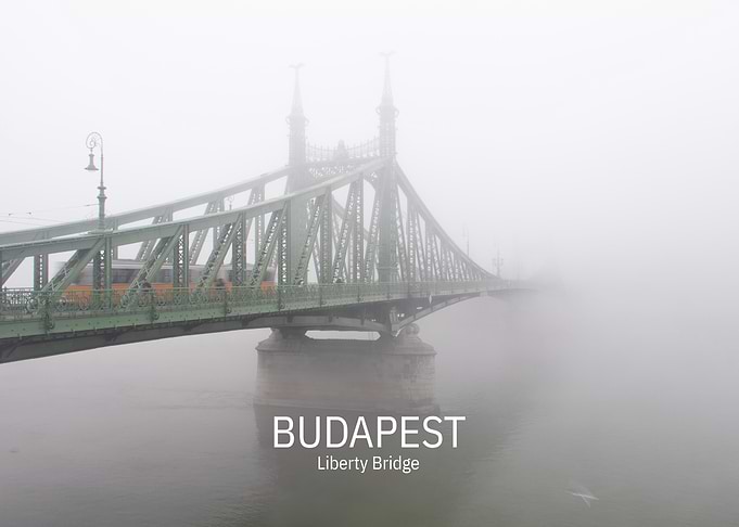 Foggy Liberty Bridge in Budapest