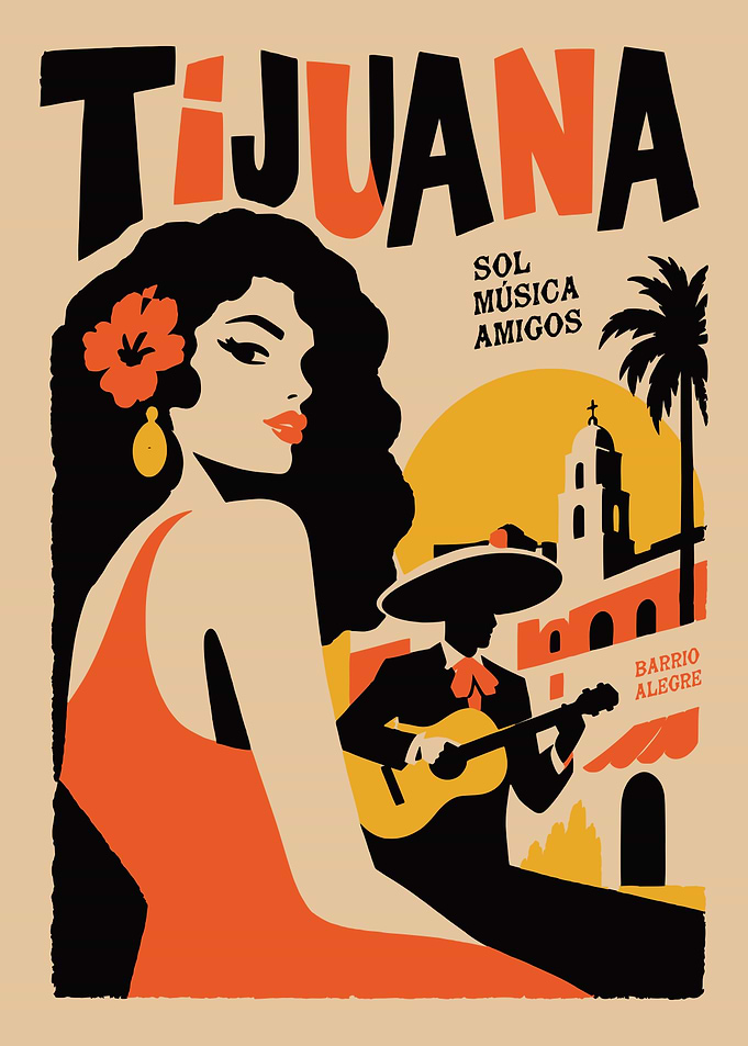 Vintage Tijuana Travel Poster