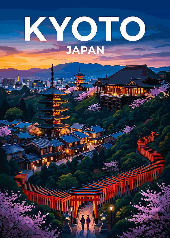 Kyoto Japan Travel Poster