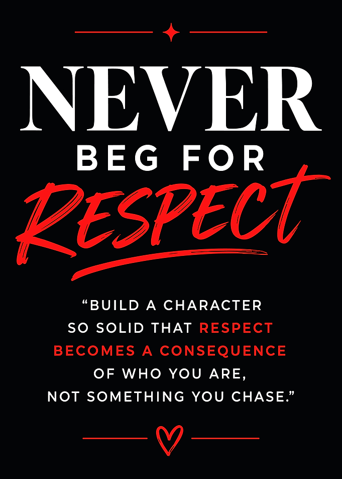 Never Beg For Respect Quote Poster