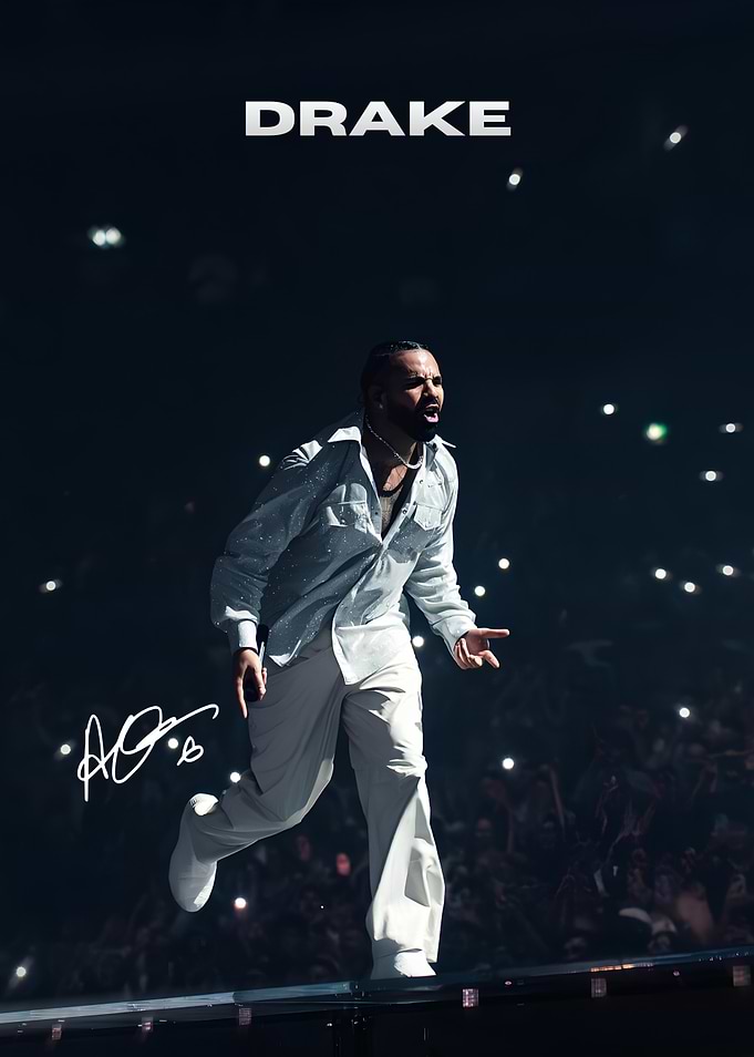 Drake Live Concert Performance Poster