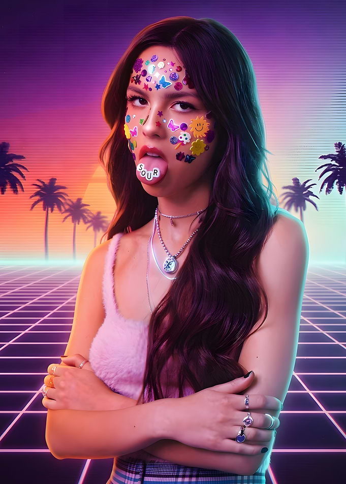 Olivia Rodrigo SOUR Album Aesthetic Portrait