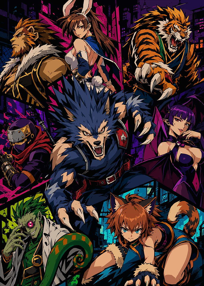 Bloody Roar Character Ensemble Art