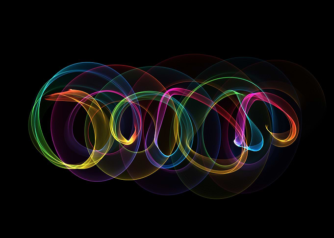 Abstract Colorful Light Swirls