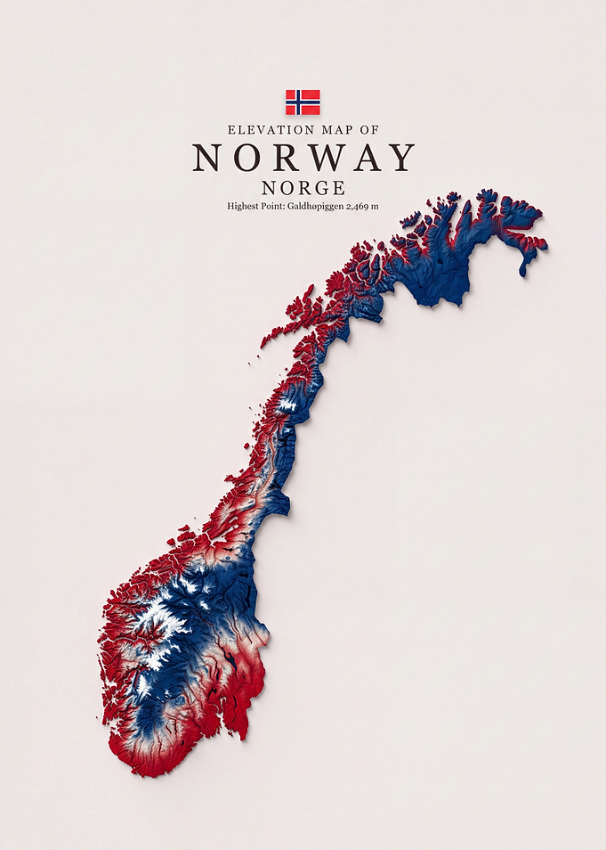 Elevation Map of Norway