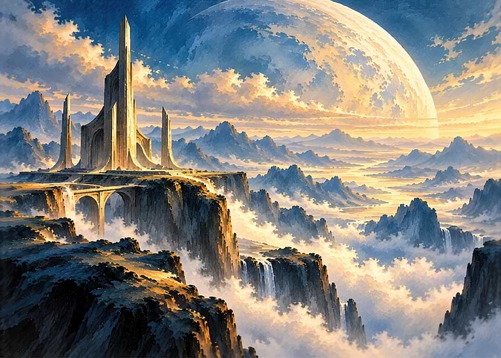 Fantasy Citadel Above the Clouds
