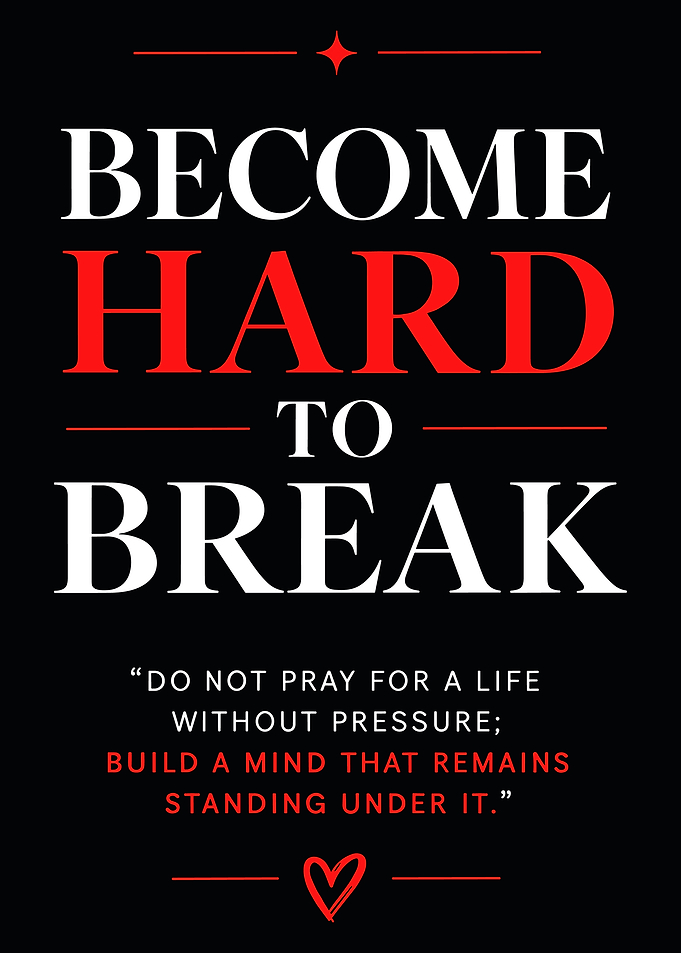 Become Hard To Break Motivational Poster
