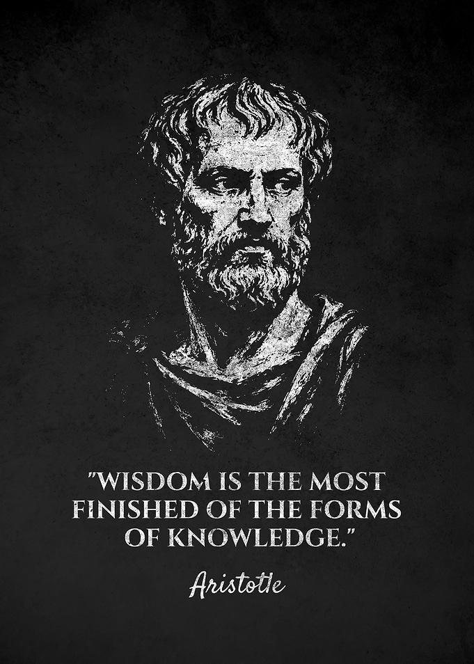 Aristotle Wisdom Quote Poster