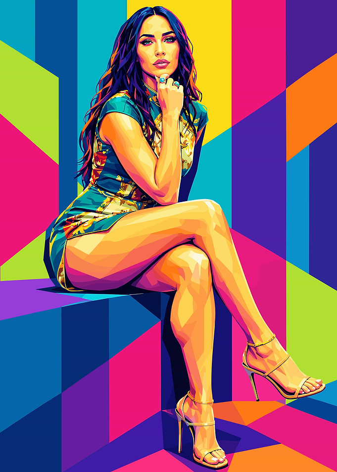 Megan Fox Pop Art Portrait