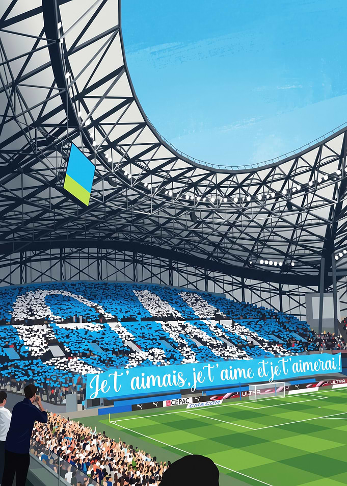 Olympique de Marseille Stadium Fan Tifo