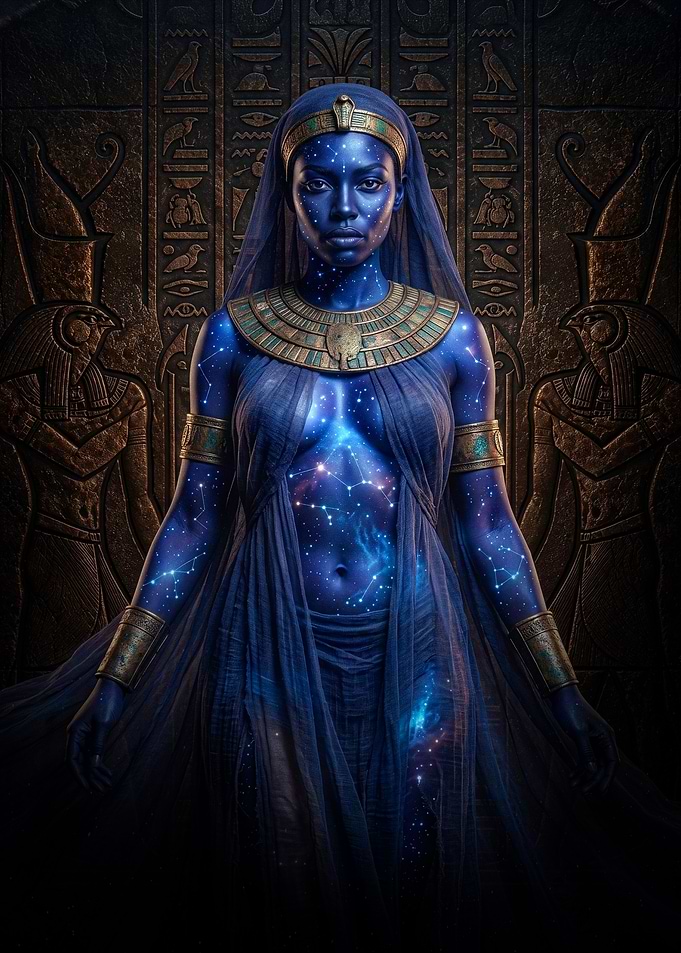 Nut, Celestial Egyptian Goddess Portrait