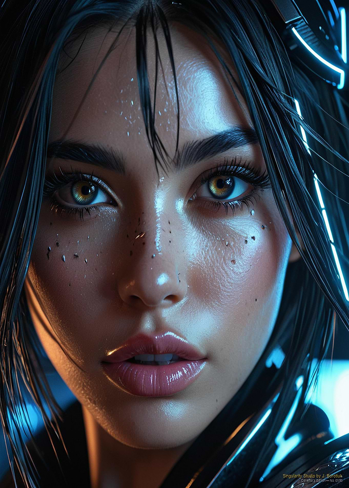 Cyberpunk Portrait of a Young Woman